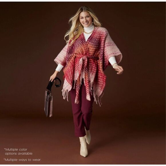 Vince Camuto Berry Poncho Cardigan - Picture 7 of 8